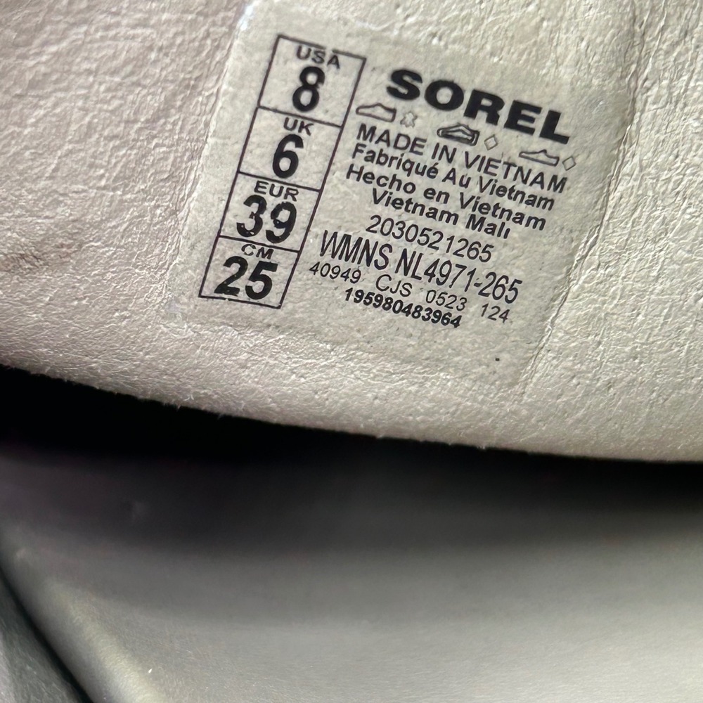 Sorel Vibe Mule Sage Sea Salt Suede Slip On Sneakers Women's 8 - Picture 10 of 11